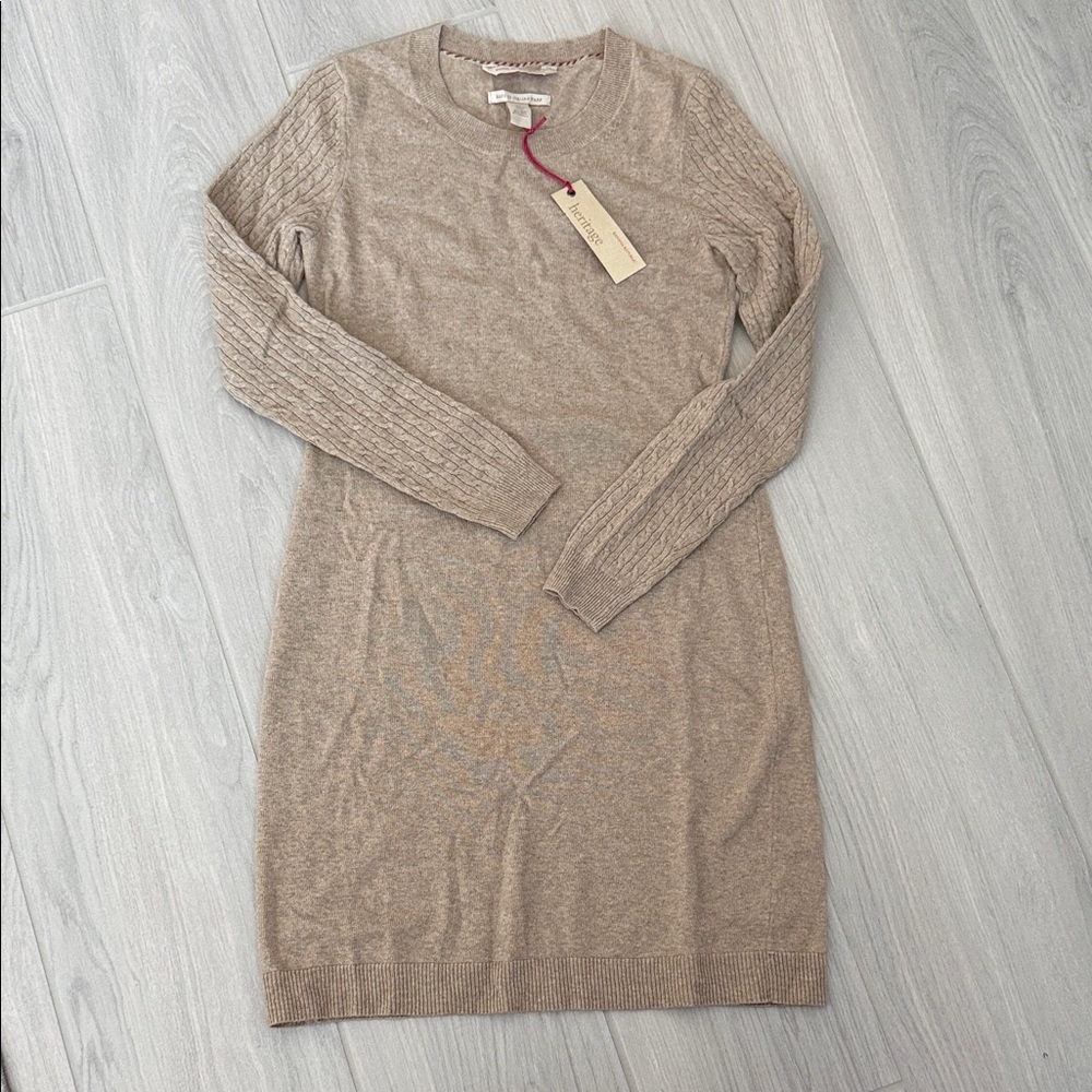 Banana Republic NWT Long Sleeve Tan Sweater Dress - Size XS